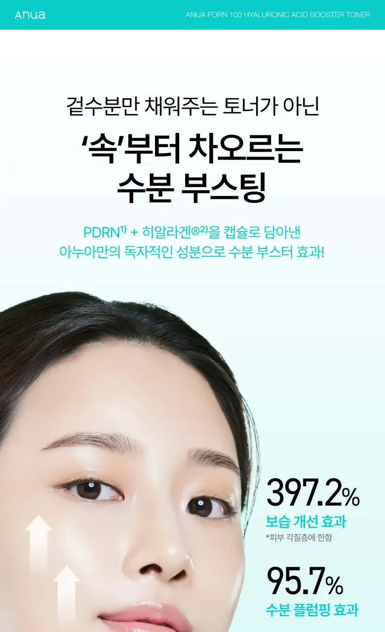 [수지 PICK] 아누아 피디알엔 100 히알루론산 부스터 토너 250ml 기획 (+40ml) 상세페이지 3